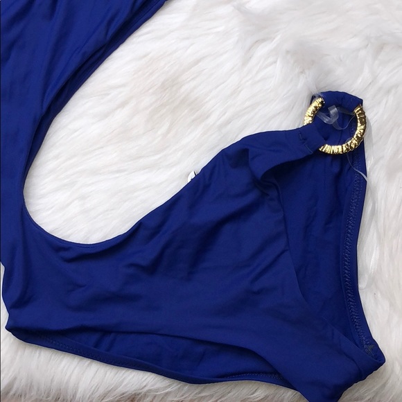 HP TRINA TURK OFF ONE SHOULDER CUT OUT SWIMSUIT 10 - Picture 3 of 6